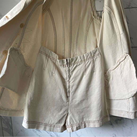 🏷️ VINTAGE Fore Warned Denim Skort/Jumper/Romper - Picture 3 of 15